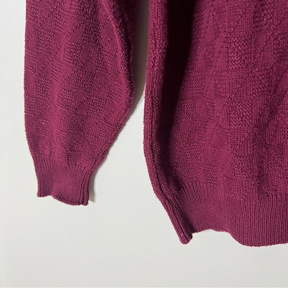 Shenandoah Vintage Mens Cotton Knit Crew Neck Maroon USA Made Sweater Size XL - Picture 5 of 6